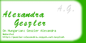 alexandra geszler business card